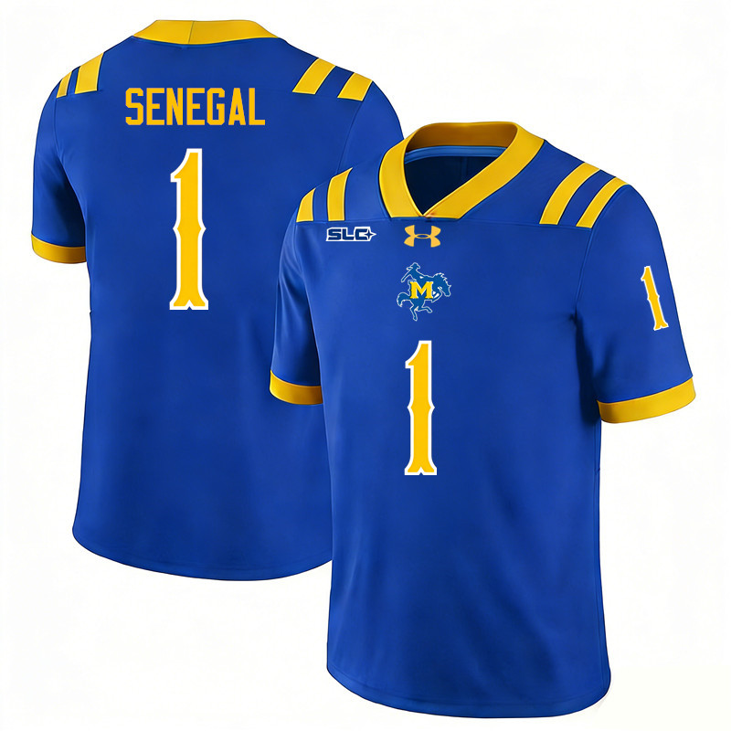 McNeese Cowboys #1 Kameran Senegal College Football Jerseys,Uniforms-Royal